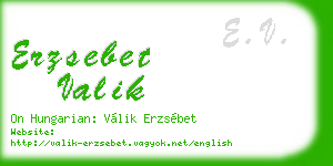 erzsebet valik business card